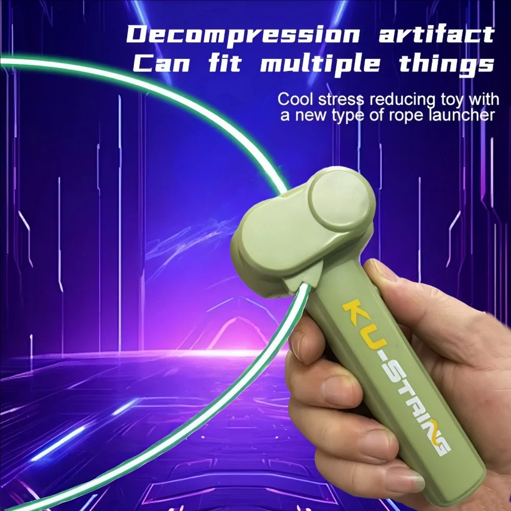 Glow-in-the-Dark Electric Rope Spinner Toy — Rechargeable Outdoor Decompression Toy for Kids & Cats