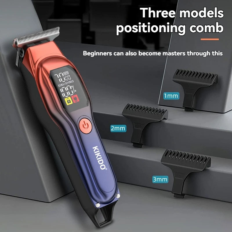 Rechargeable Cordless Hair Trimmer – Stainless Steel Blades, Wet/Dry Electric Trimmer for Hair, Beard, Bikini & Eyebrows