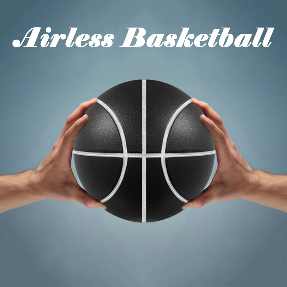 Silent Foam Basketball - Indoor Quiet Dribble Ball, Airless No-Inflate Size 7/6/5 for Men Women Kids