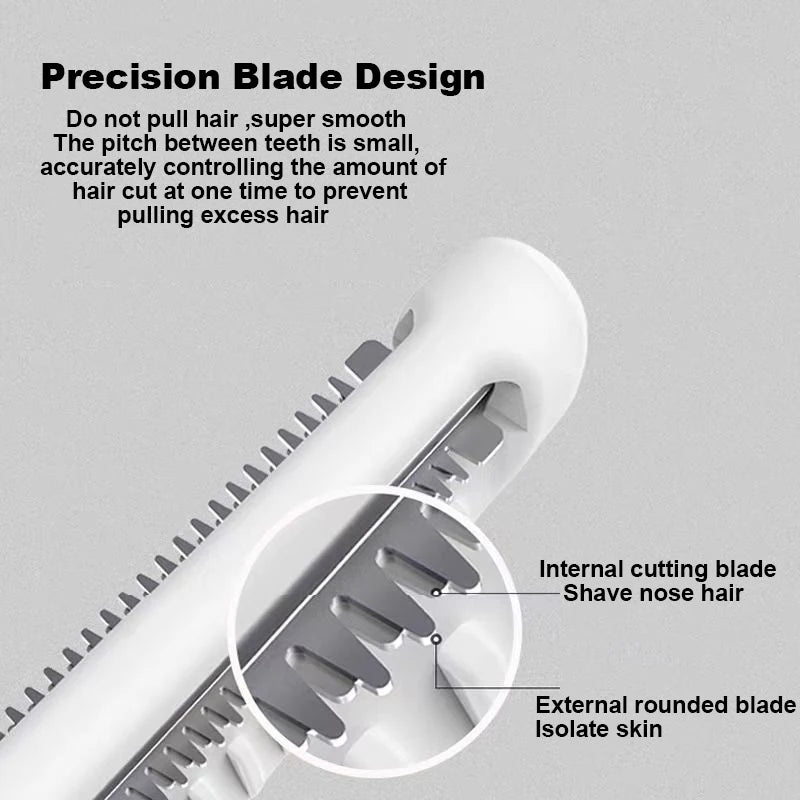 Electric Nose, Ear & Eyebrow Hair Trimmer for Men — Waterproof Battery-Operated Painless Groomer