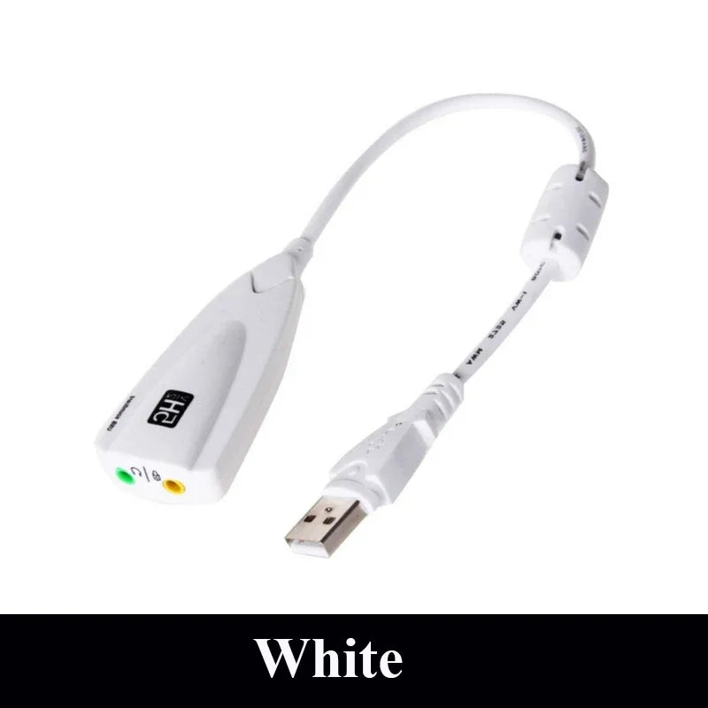 USB 7.1 External Sound Card – Virtual 7.1 Audio Adapter for PC Gaming, Plug-and-Play