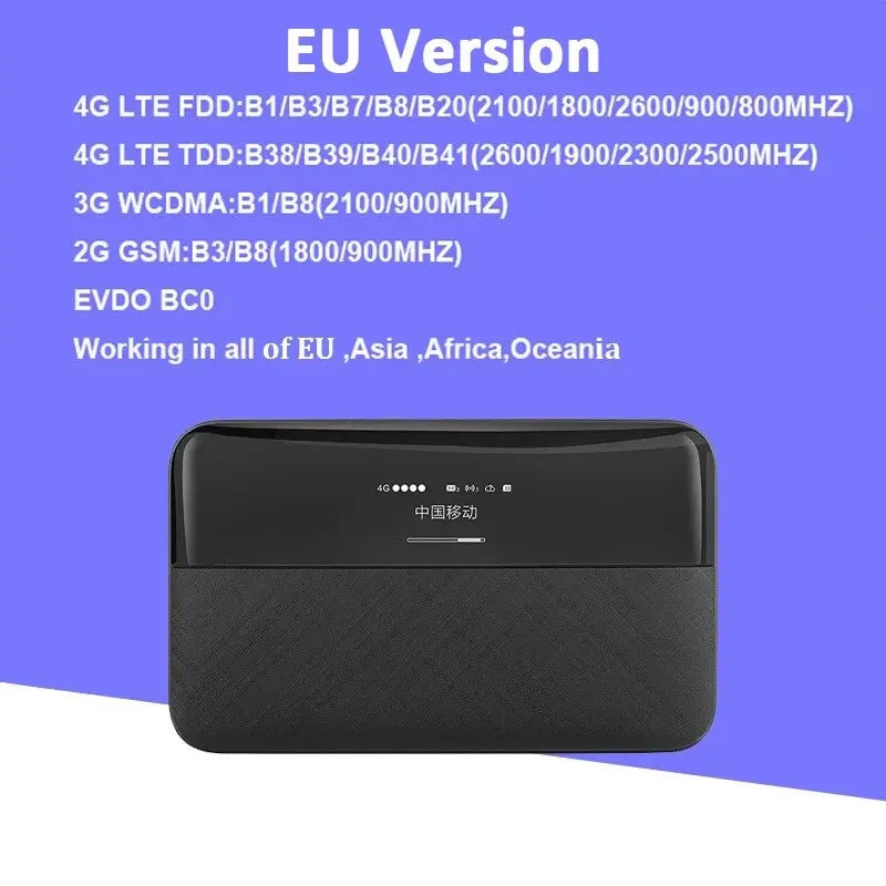 6000mAh 4G Pocket WiFi 150Mbps Portable Unlockable SIM Mini Router Hotspot