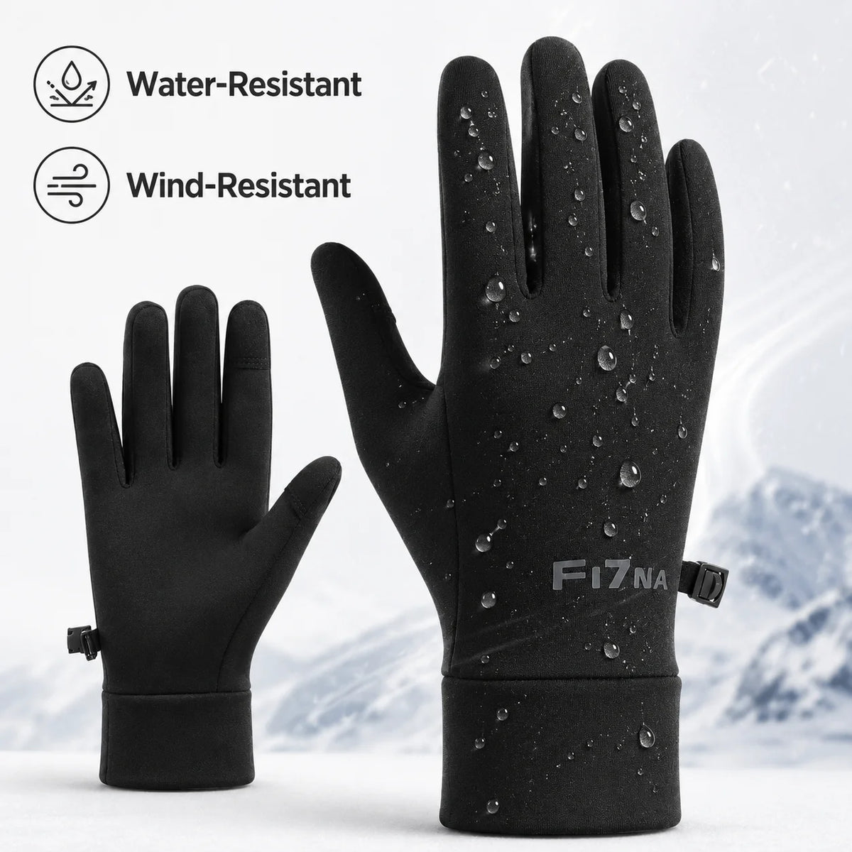 Unisex Touchscreen Winter Gloves — Fleece-Lined, Windproof & Water-Resistant Running Gloves for Cycling and Driving