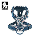 Adjustable Padded Dog Harness with Handle – Reflective Nylon, Front & Back Leash Attachments, Quick-Release Vehicle Safety Harness