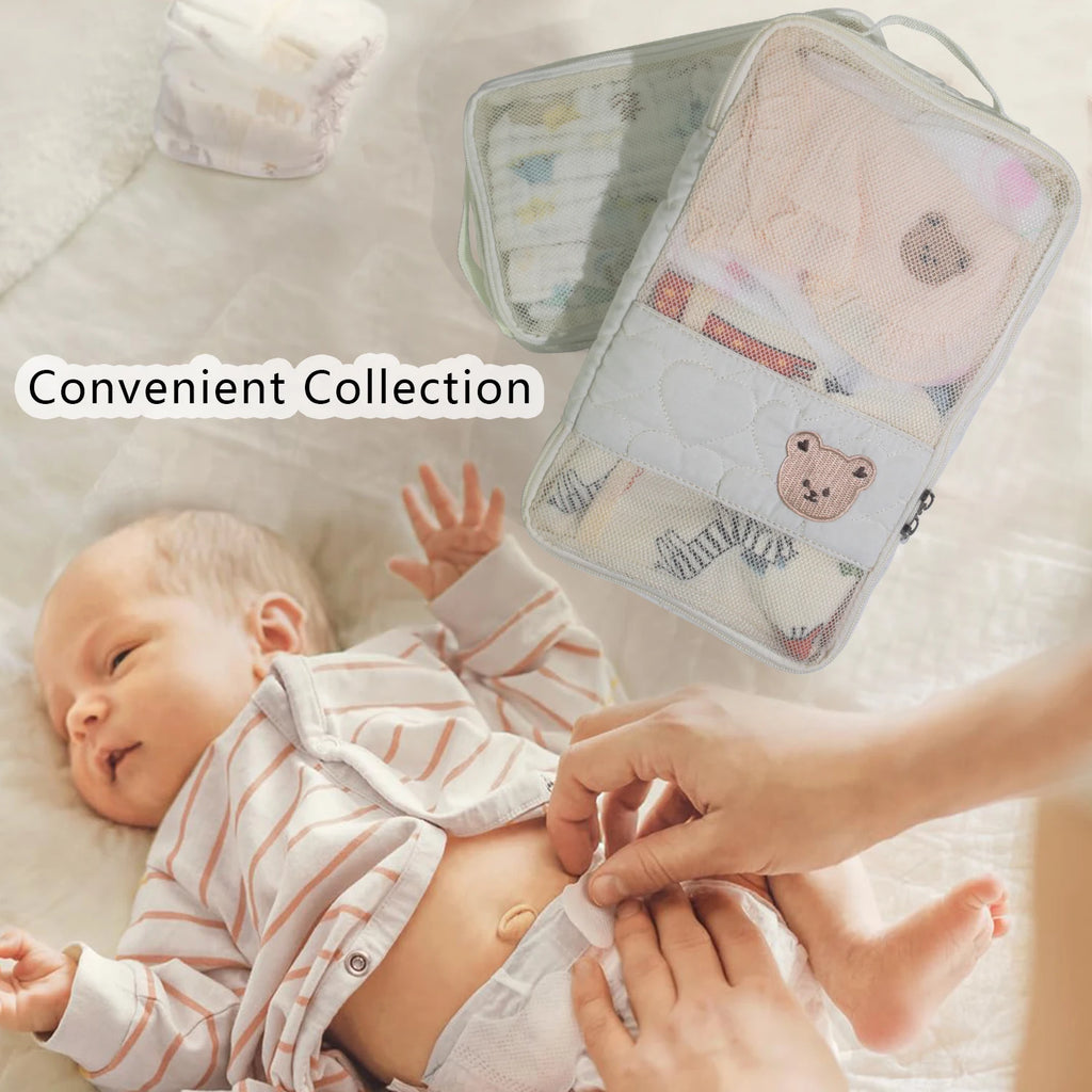 Waterproof Travel Diaper Bag for Mom - Portable Baby Clothes & Toiletries Organizer