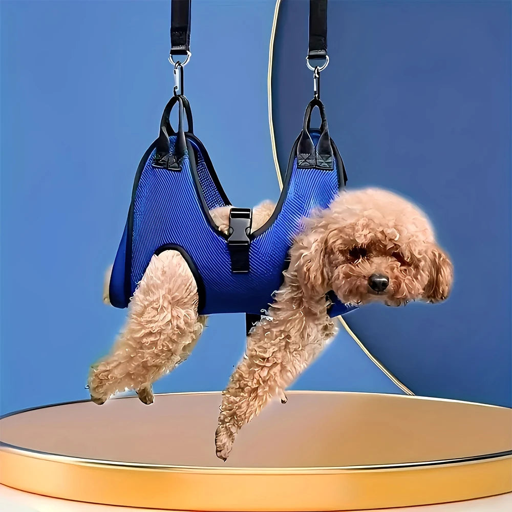 Pet Grooming Hammock for Cats & Small Dogs - Nail Trimming Restraint Bag with Hook Fastener, Anti-Scratch Grooming Aid