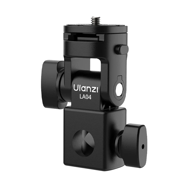 Light Stand Adapter with 1/4-Inch (6.35 mm) Mount and Cold Shoe Quick-Release Plate for Phone Stands, Cameras & Video Fill Lights