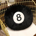 8-Ball Throw Pillow Cushion – Black Billiard Accent Pillow for Sofa, Tatami, Halloween & Christmas Decor