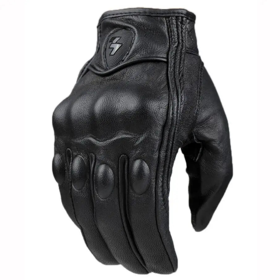 Goatskin Leather Motorcycle Gloves for Men & Women - Full-Finger Moto Gloves for Motorcycles & Electric Bikes (S-XXXL)