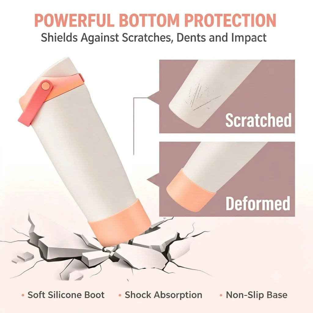 Silicone Bottom Boot Protector for Straw Tumblers — Fits 19oz/20oz (562/591ml), 24oz (710ml), 30oz (887ml), 40oz (1183ml)