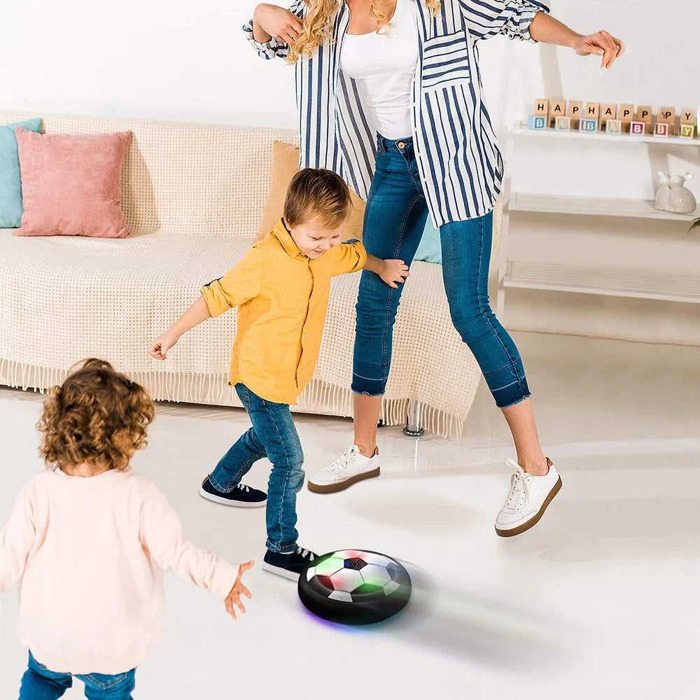 LED Hover Soccer Ball 7.1 in (18 cm) Air-Powered Indoor/Outdoor Training Toy for Kids, Birthday Gift