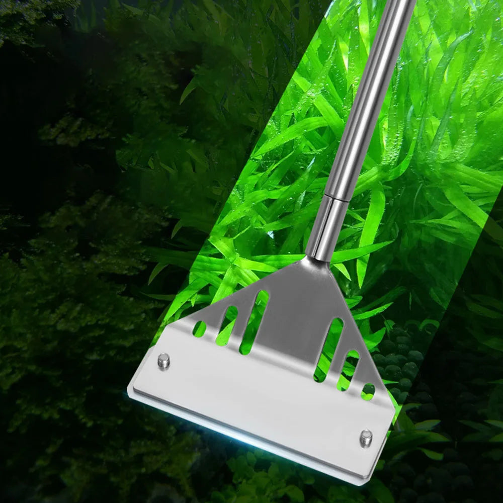 Fish Tank Algae Scraper – Stainless Steel & Carbon Fiber Aquarium Glass Cleaner