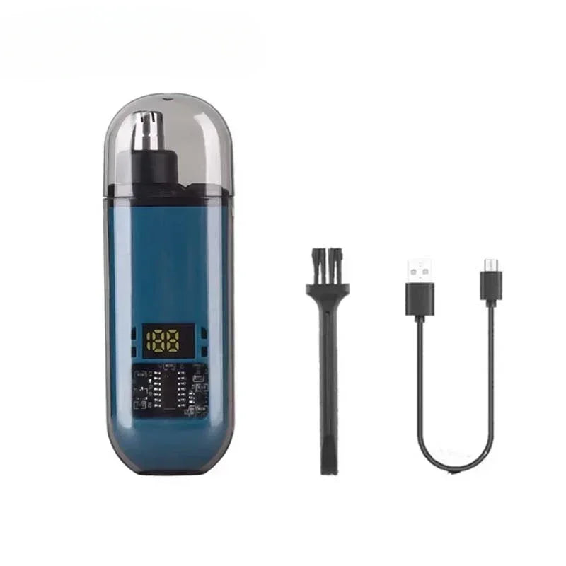 Nose & Ear Hair Trimmer for Men - USB-C Rechargeable Portable Fast-Charge Grooming Kit
