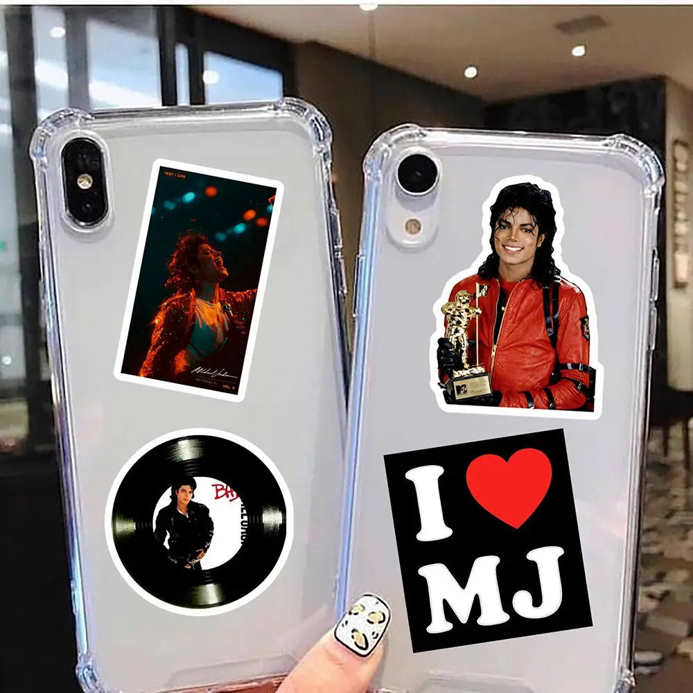 Michael Jackson Rock n Roll Sticker — Personalized Celebrity Decal for Phone, Laptop & Notebook