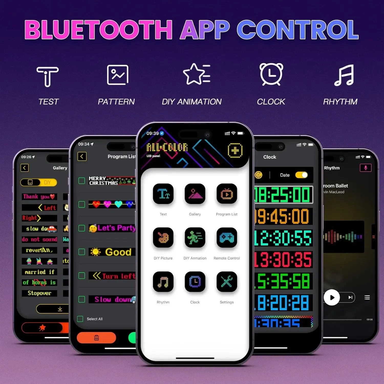 RGB LED Matrix Panel for Car & Truck — Programmable Bluetooth App-Controlled Scrolling Display (16x32, 16x64, 20x64, 16x96)