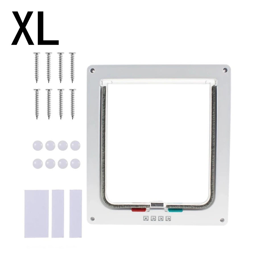 1-Pack Pet Door for Glass & Acrylic Panels — Two-Way Cat & Small Dog Flap