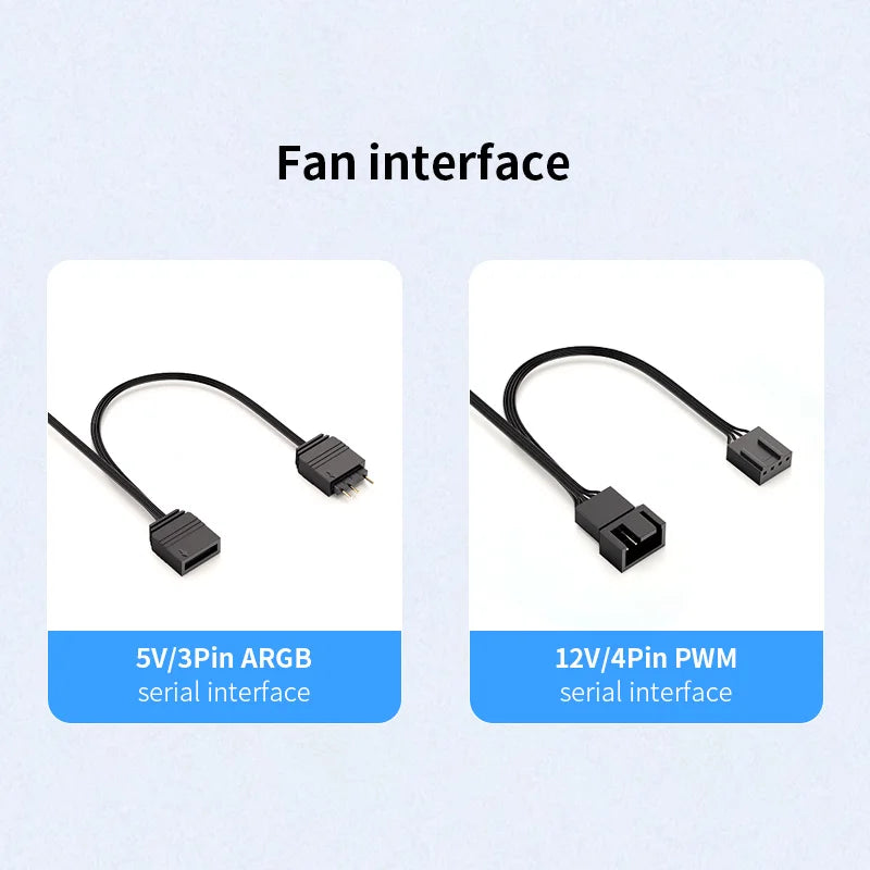 Infinite Mirror ARGB 120mm (4.72 in) PWM PC Case Fan — 5V 3-Pin ARGB & 12V 4-Pin PWM, 800–2000 RPM, Hydro Bearing