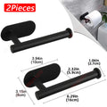 2-Pack No-Drill 304 Stainless Steel Toilet Paper Holder Adhesive Wall-Mount Paper Towel Rack for Bathroom & Kitchen