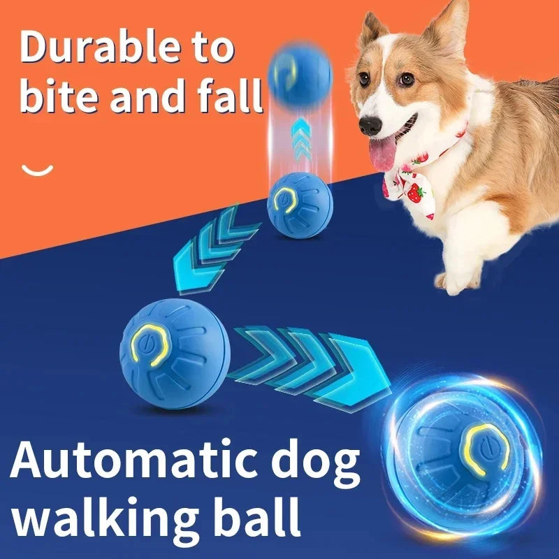 Interactive Rechargeable Pet Ball Toy USB — Automatic Moving Bouncing Ball for Puppies & Kittens, 5.2 cm (2.05 in)
