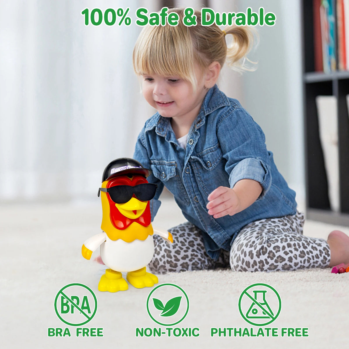 Dancing Musical Chicken & Penguin Toy for Kids, Interactive Singing Dance Baby Toy Gift – Ages 3-6