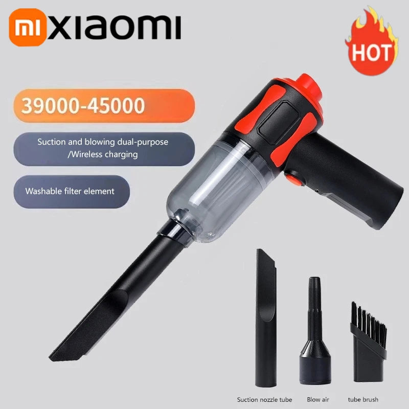 Cordless Handheld Car Vacuum Cleaner – High-Power Wet/Dry 5-in-1 Portable Auto Cleaner with Blower & Attachments