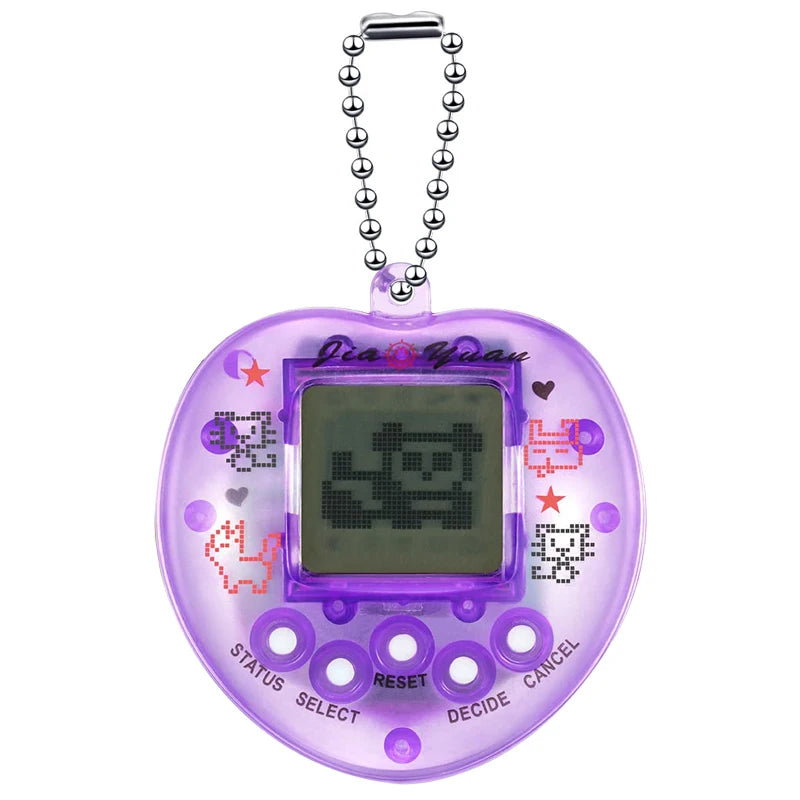 Retro Virtual Pet Handheld Game Console – Tamagotchi-Style Electronic Pets Keychain, Multilingual