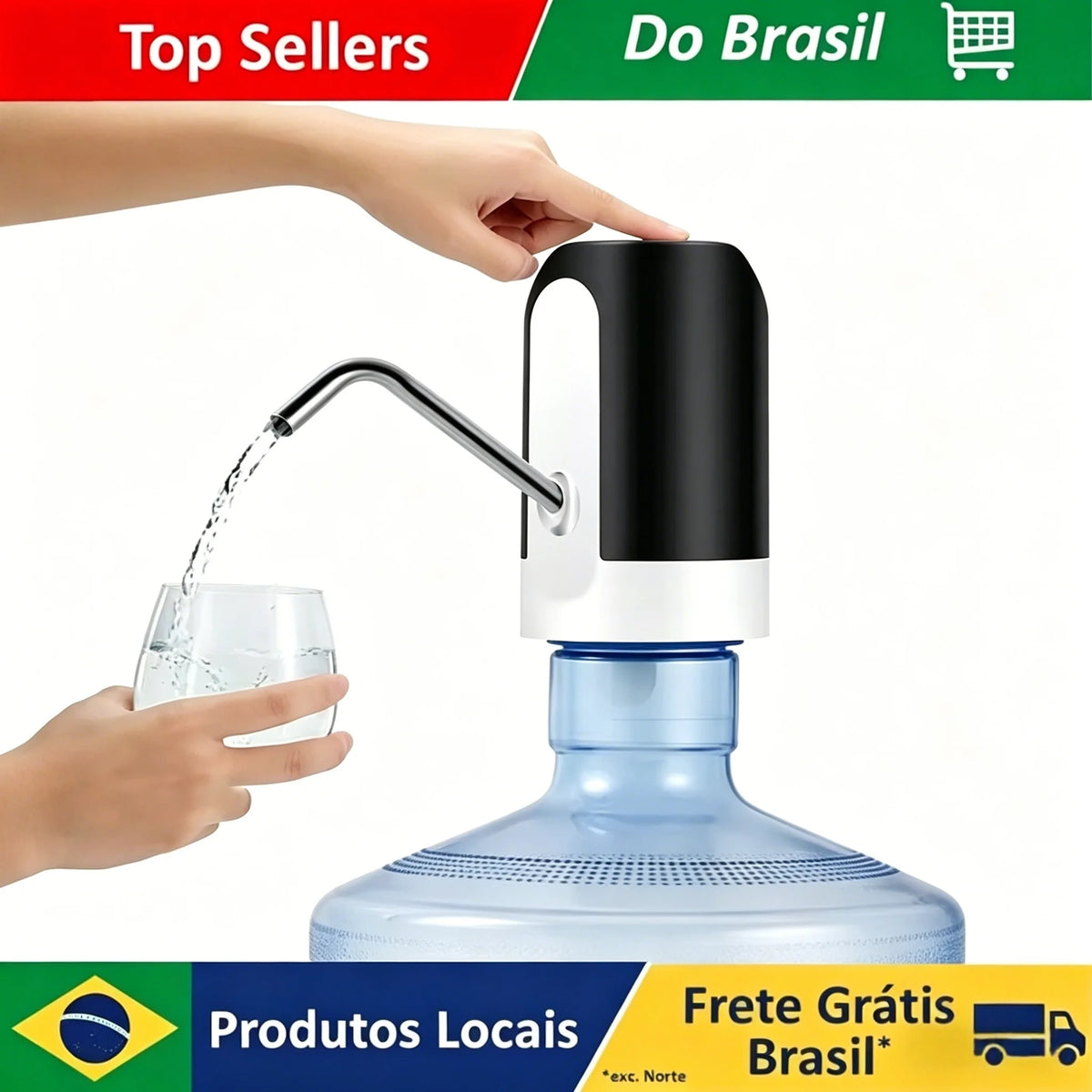Automatic USB Rechargeable Water Bottle Pump - Portable Electric Water Dispenser with One-Click Control