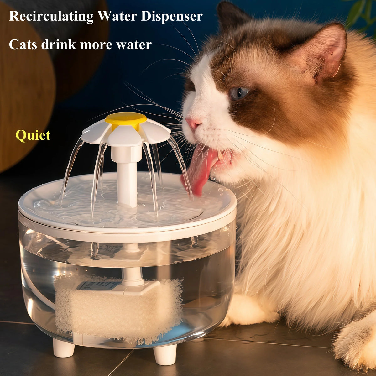 Automatic Cat Water Fountain - USB-Powered 1.2L
