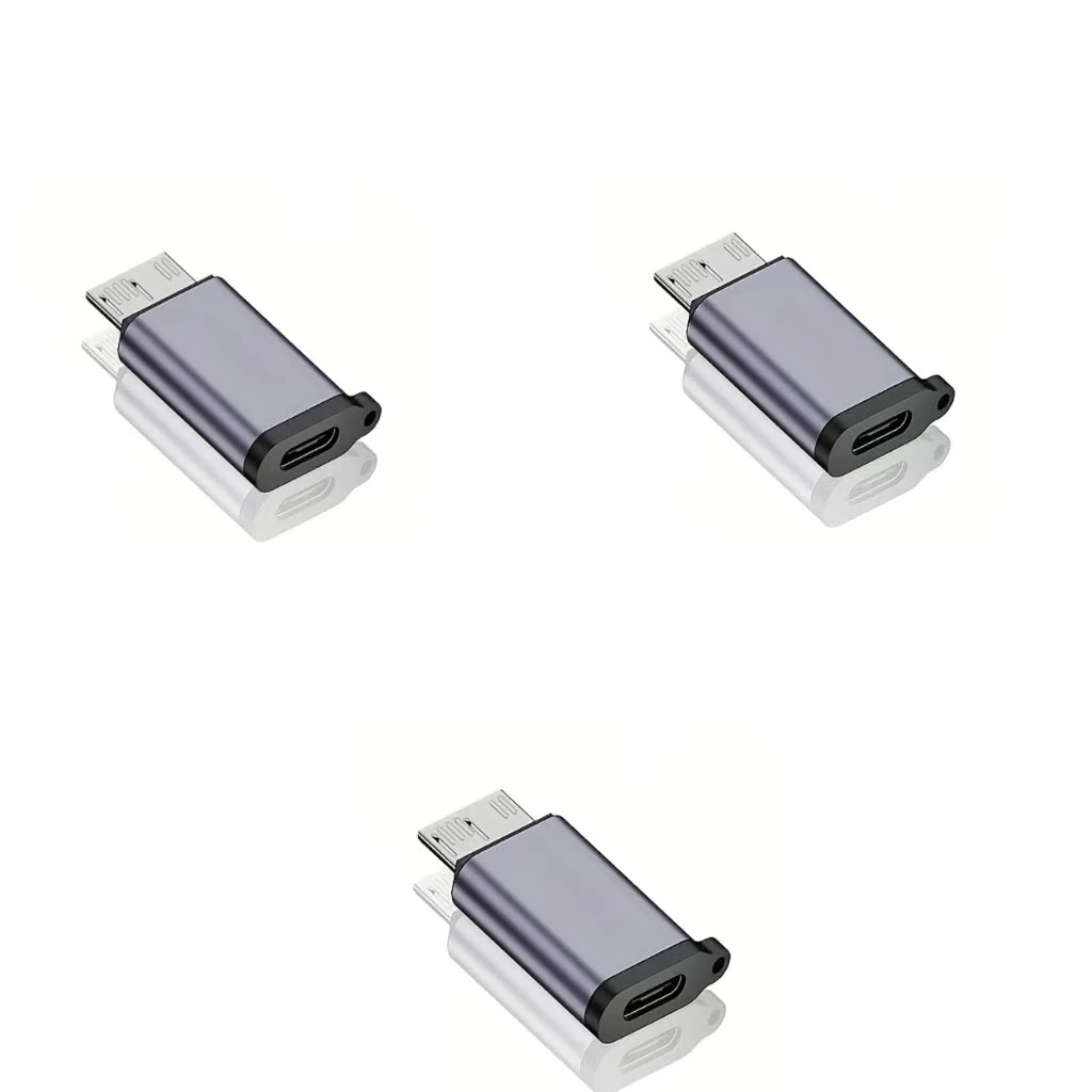 USB 3.0 Micro-B Male to USB-C Female Adapter - Type-C to Micro-B Converter for External Hard Drives & Laptops