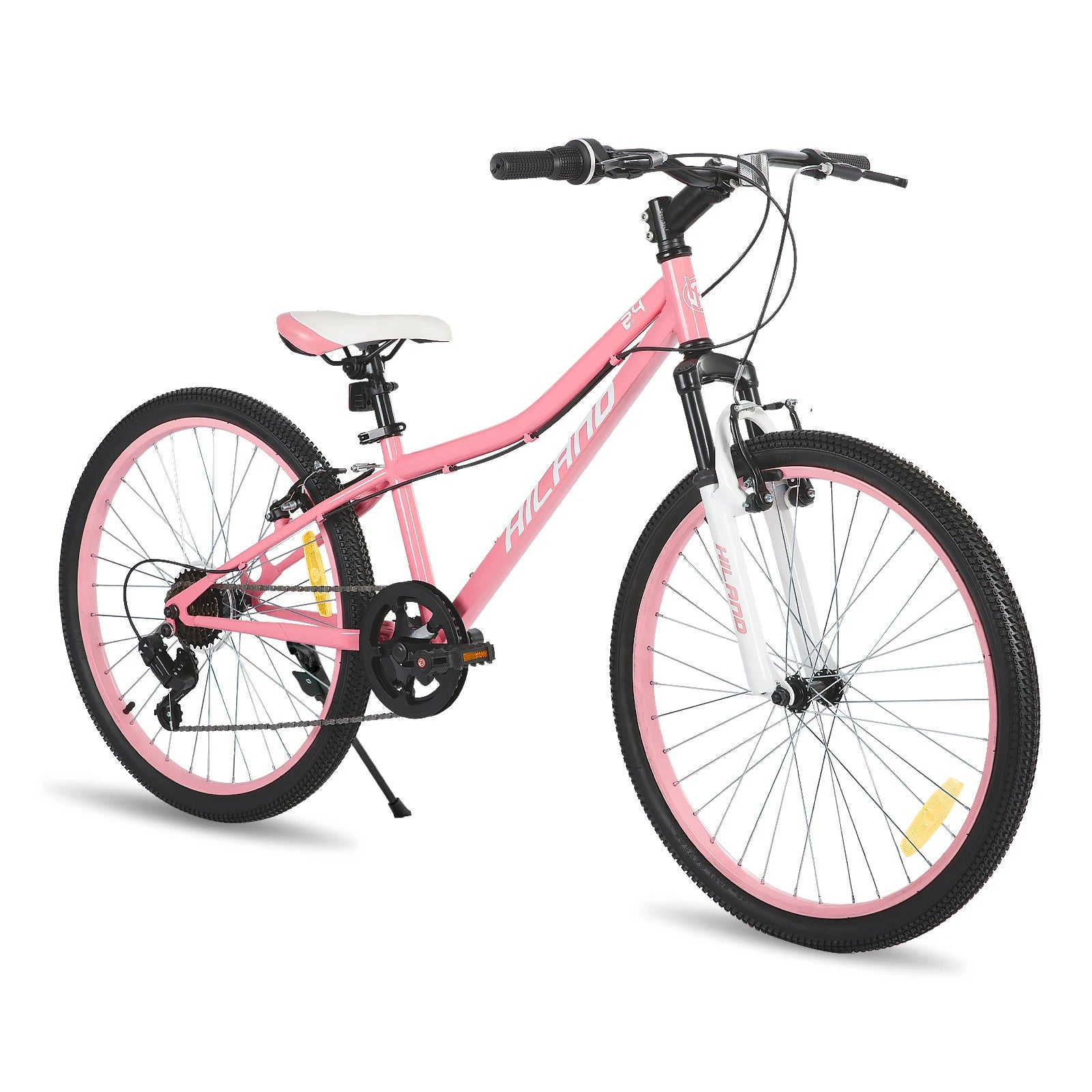20-Inch Kids Mountain Bike with Front Suspension, Youth Bicycle for Ages 7+, Front V-Brake & Rear Brake — Boys & Girls, Multiple Colors