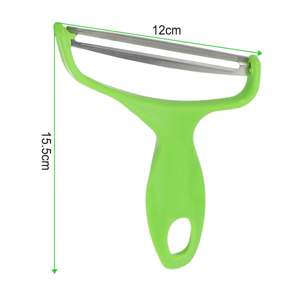 Ergonomic Stainless Steel Vegetable Peeler with Non-Slip Handle, Green