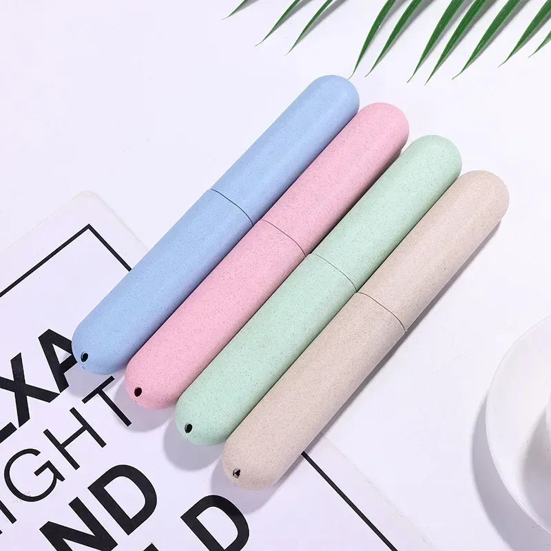 Portable Toothbrush Holder Travel Case – Dustproof Toothbrush Storage Box for Bathroom & Camping