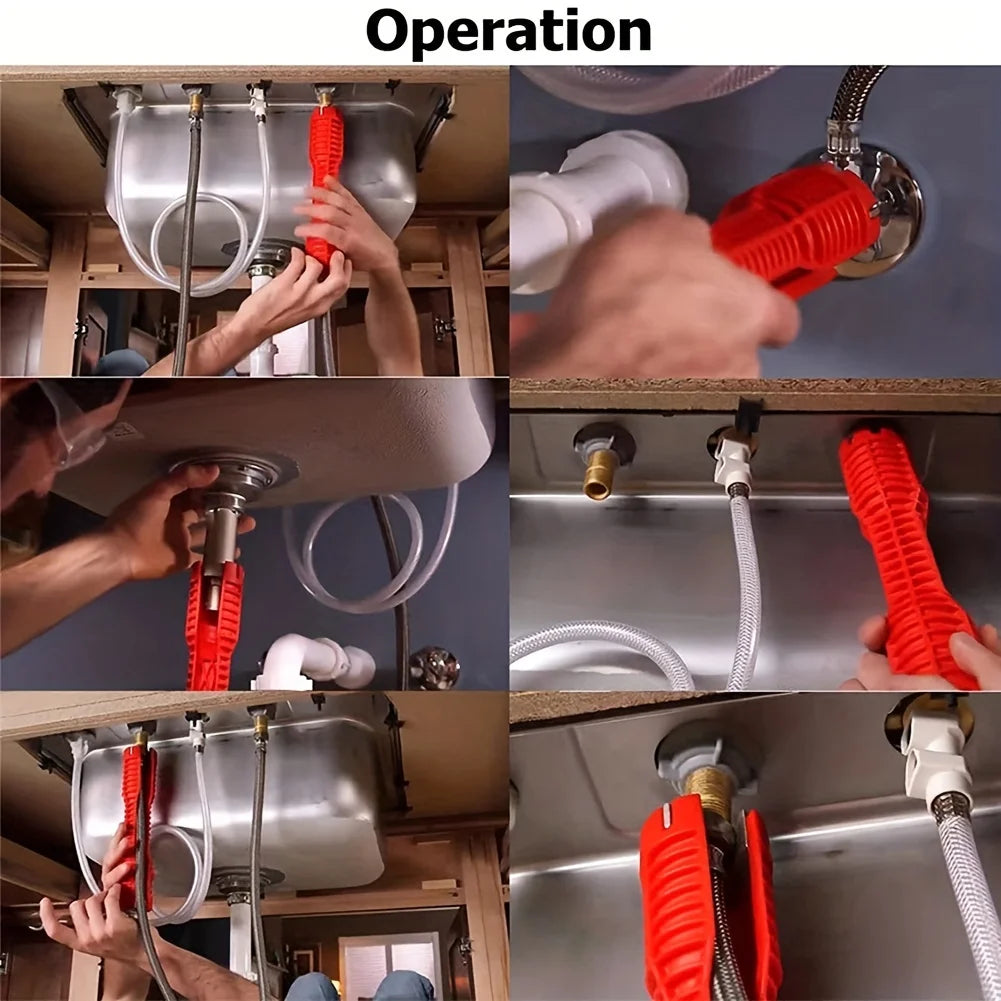 14-in-1 Faucet Wrench Tool Double-Head Ratchet for Bathroom Sink Repair