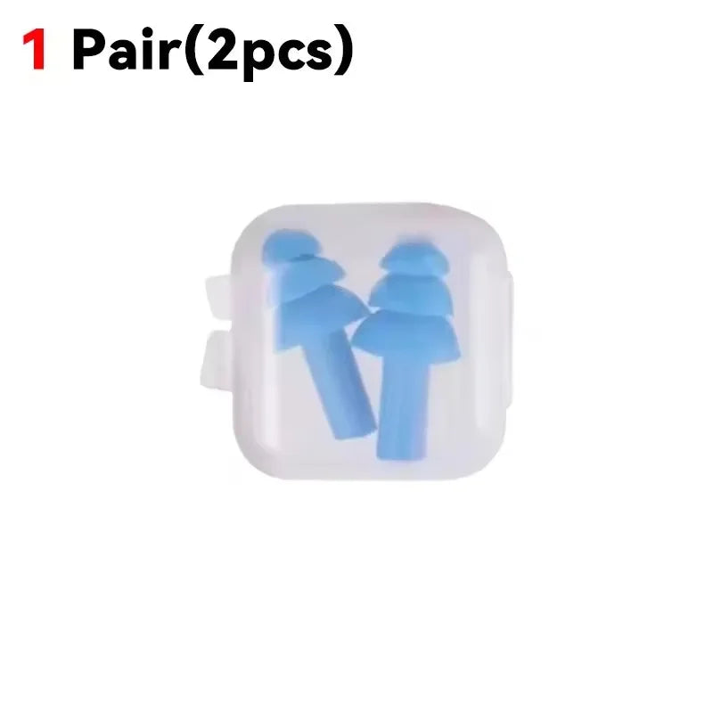 Reusable Silicone Ear Plugs - Noise Cancelling Sleeping & Waterproof Swimming Earplugs with Storage Box