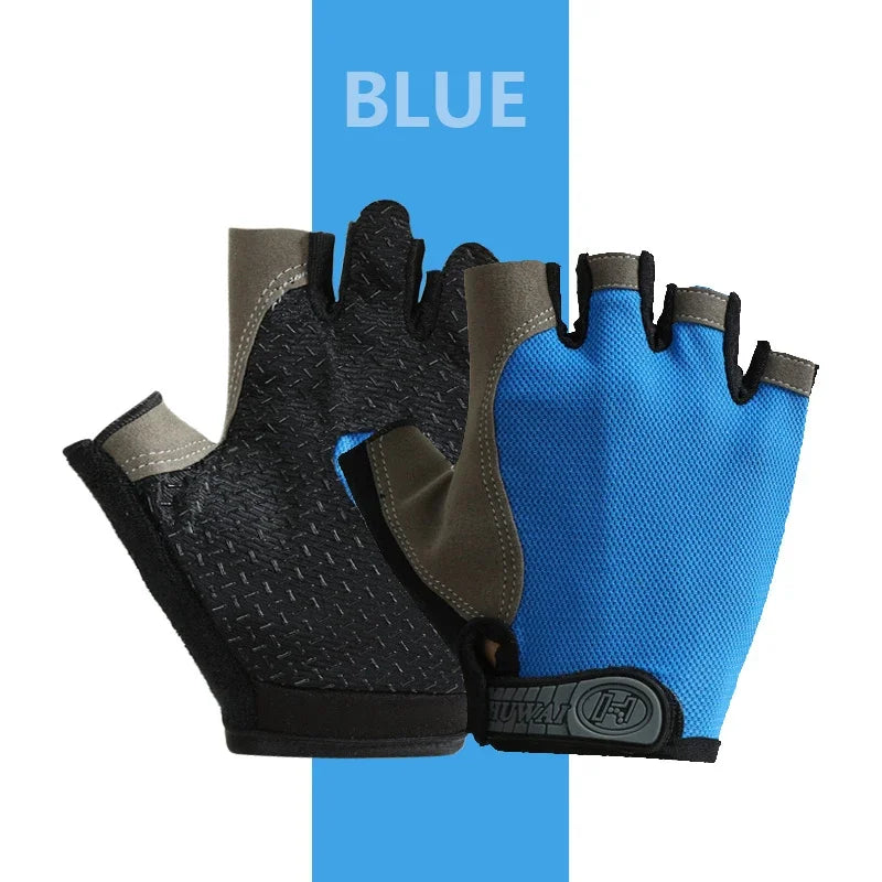 Fingerless Gym Gloves for Men & Women – Anti-Slip Breathable Workout Gloves for Cycling & Weightlifting