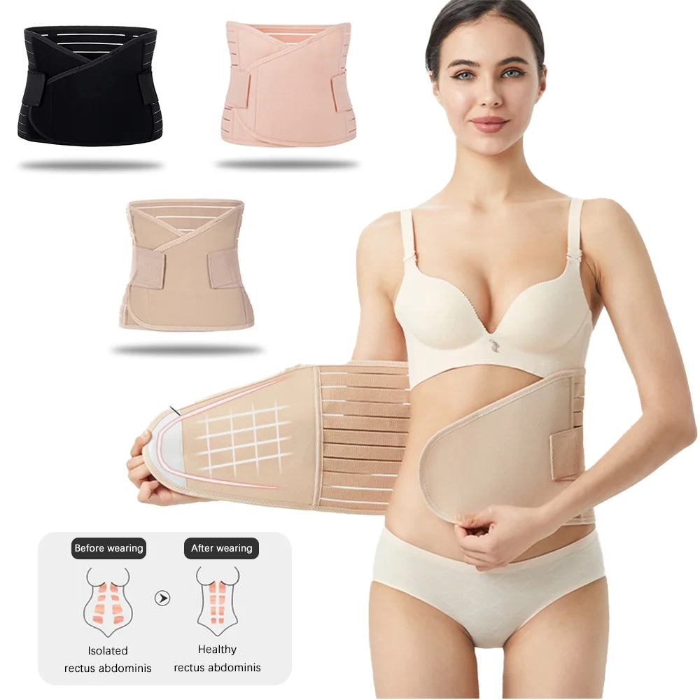 Postpartum Belly Band Waist Trainer Maternity Tummy Wrap Pelvic Support Recovery Shaper