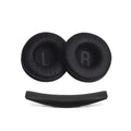 1-Set Replacement Leather Ear Pads & Headband Cushion for Over-Ear Headphones