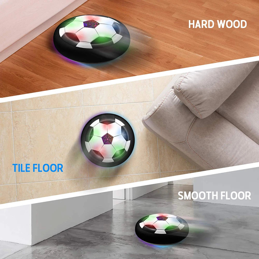 LED Hover Soccer Ball 7.1 in (18 cm) Air-Powered Indoor/Outdoor Training Toy for Kids, Birthday Gift