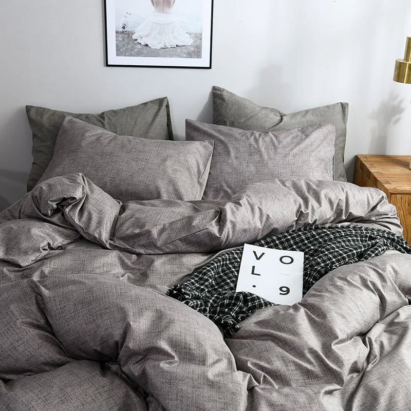 Microfiber Duvet Cover Set – Solid Color 2/3‑Piece Bedding with Pillowcases (Twin/Full/Queen/King/EU)
