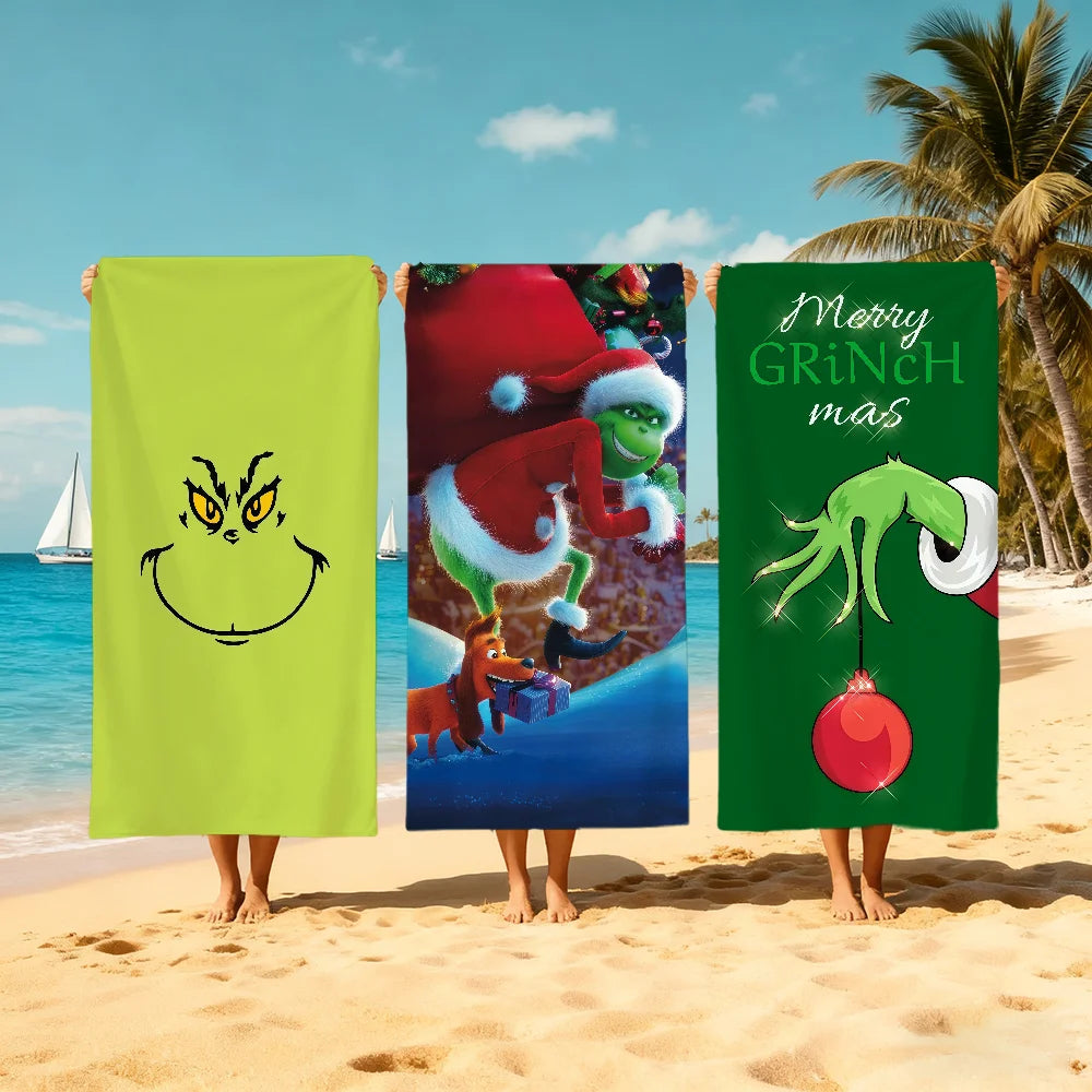 Anime Microfiber Beach Towel - Quick-Drying Soft Towel for Travel, Fitness, Sauna & Camping (Multiple Sizes)