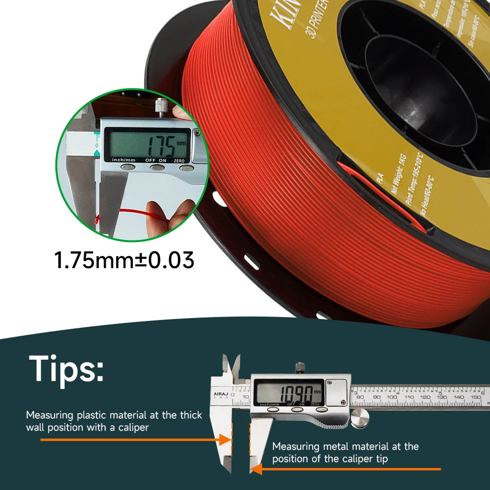 PLA and PETG 3D Printer Filament 10-Roll Pack — 1.75mm, 1kg (2.2 lb) Each — 10 kg (22 lb) Total, Assorted Colors, Eco-Friendly