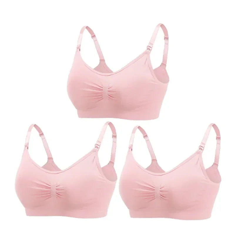 3-Pack Maternity Nursing Bras – Soft Wire-Free Breastfeeding Bra for Pregnancy & Nursing