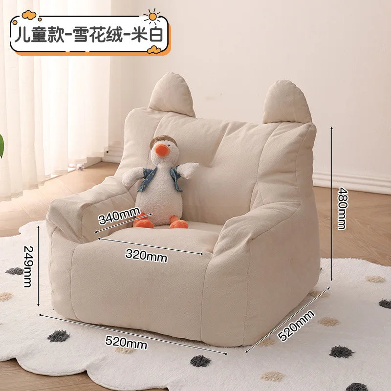 Eco-Friendly Nordic Kids Sofa Chair - Soft Backrest Bean Bag for Toddlers and Kids