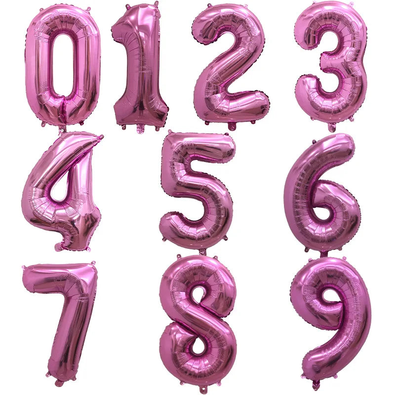 32-Inch (81 cm) Multicolor Foil Number Balloons 0-9 Helium-Compatible Birthday & Anniversary Party Decorations