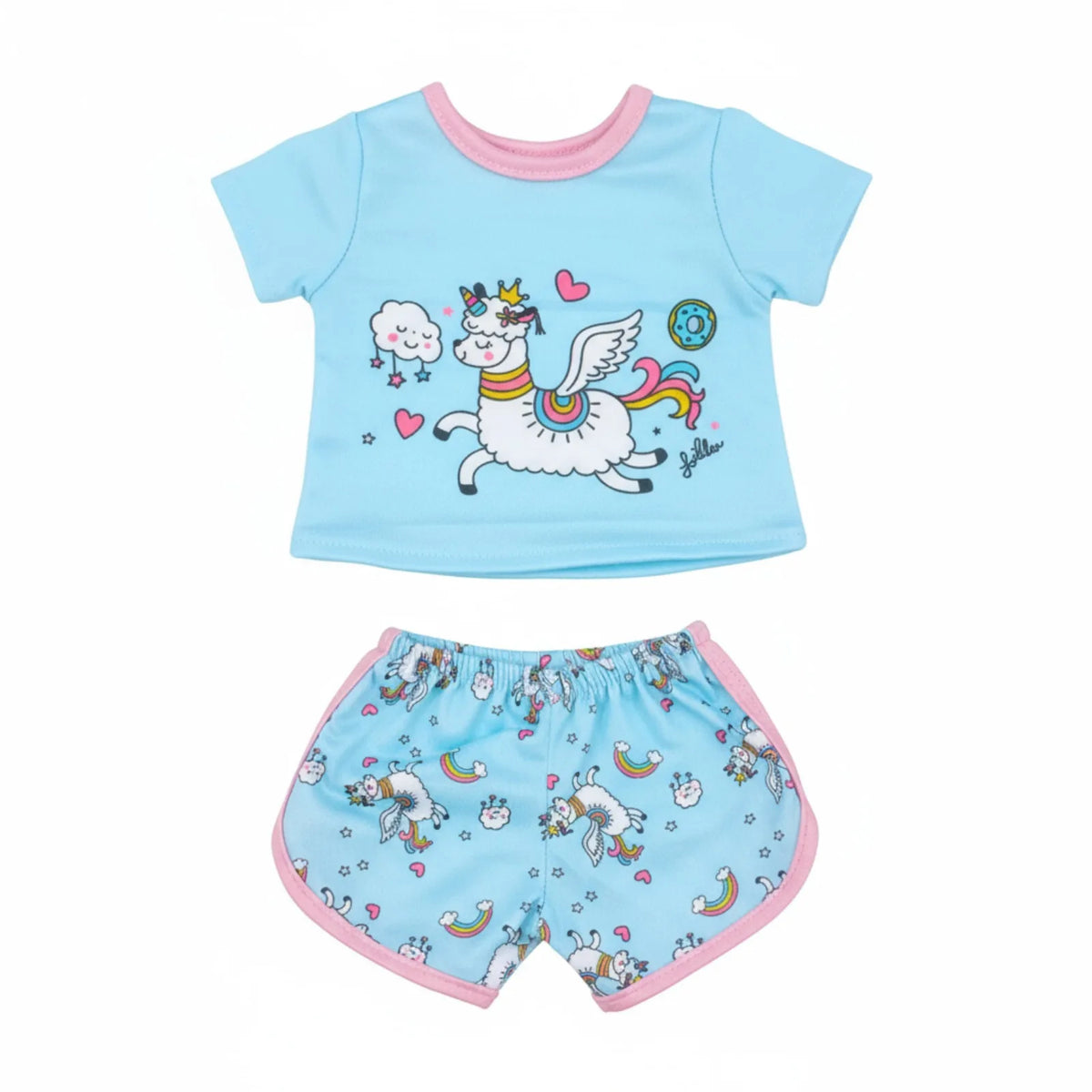 Cute Printed T-Shirt Top for 18-Inch (45.7 cm) & 43 cm Dolls, Short Doll Tee