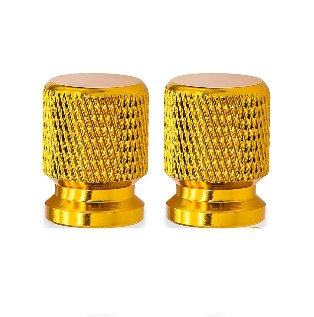 Aluminum Tire Valve Stem Caps 16 x 12mm (0.63 x 0.47 in) Universal 8mm Thread - Metal Valve Caps for Car Bike SUV Truck