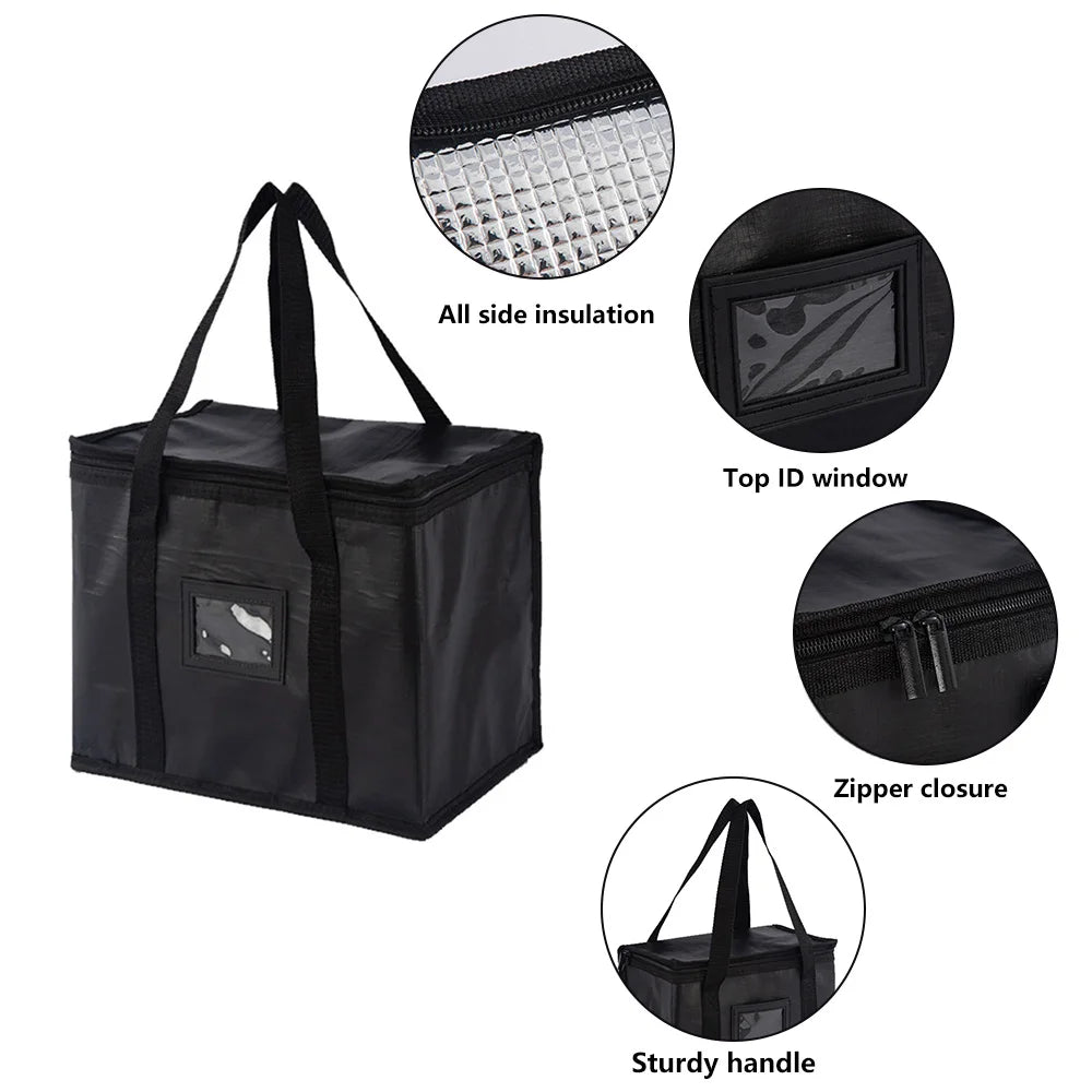 Insulated Thermal Cooler Bag - Leakproof Waterproof Nylon Lunch Tote for Picnic & Food Delivery, Multiple Sizes 16L–70L