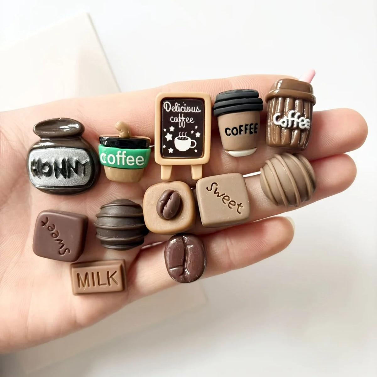 12-Pack Mini Coffee Refrigerator Magnets - Cute Message Board Stickers for Fridge & Home Decor