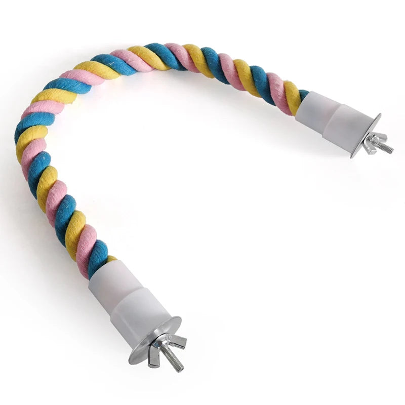 Parrot Cotton Rope Climbing Toy & Cage Swing – Sturdy Chew & Climb Toy, Sizes S/M/L (9.6in/24.5cm, 16.3in/41.5cm, 23.6in/60cm)