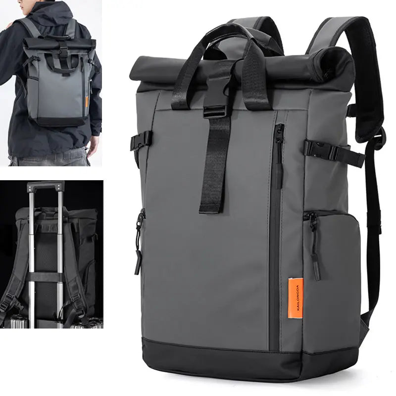 Men's 15.6-Inch Laptop Backpack - Waterproof Travel, Hiking & Business Rucksack